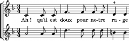 mélodie #ah_qu_il_est_doux_pour_notre_rage